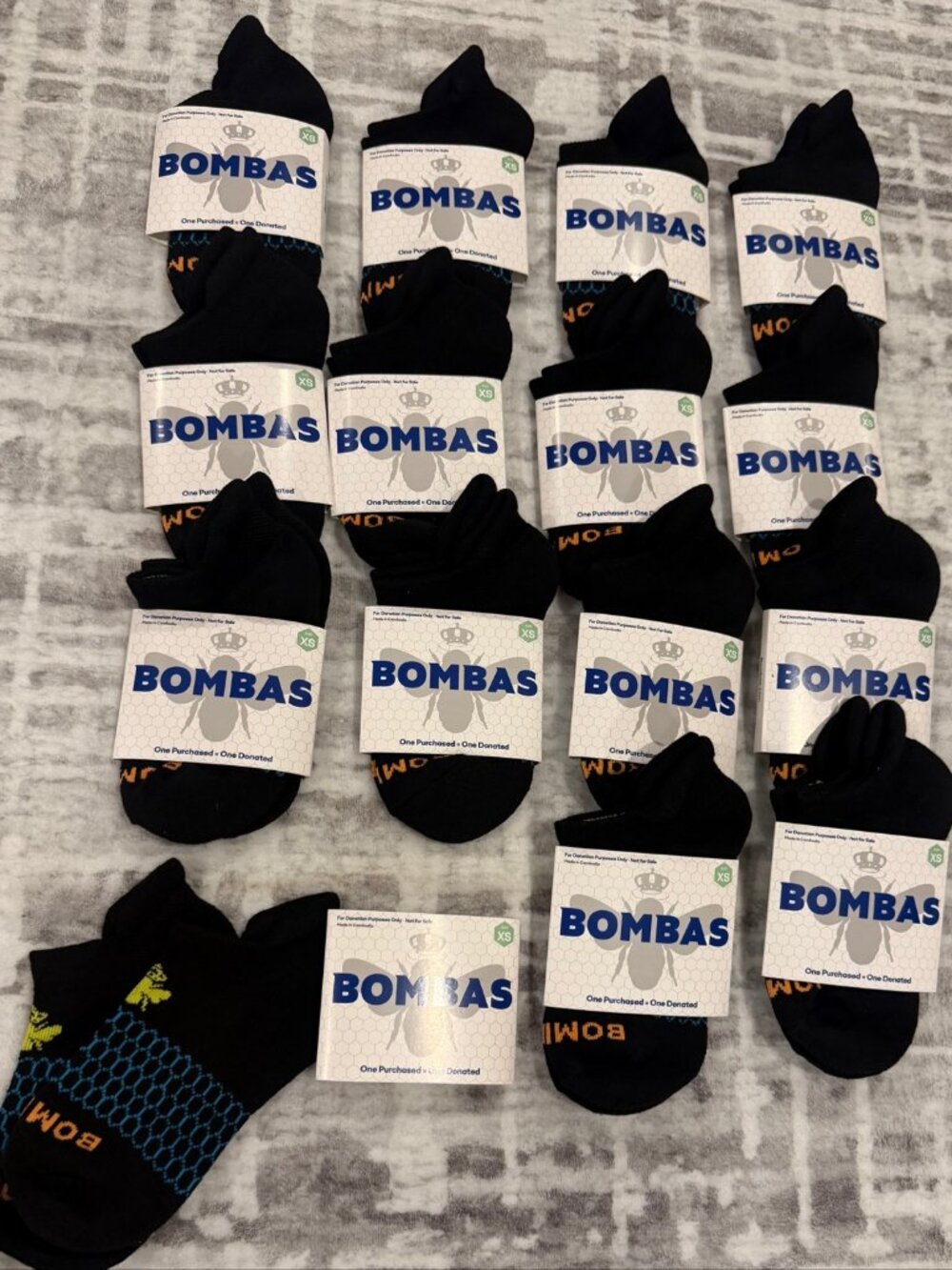 Brand New Bombas Socks – 15 Pairs – Size XS